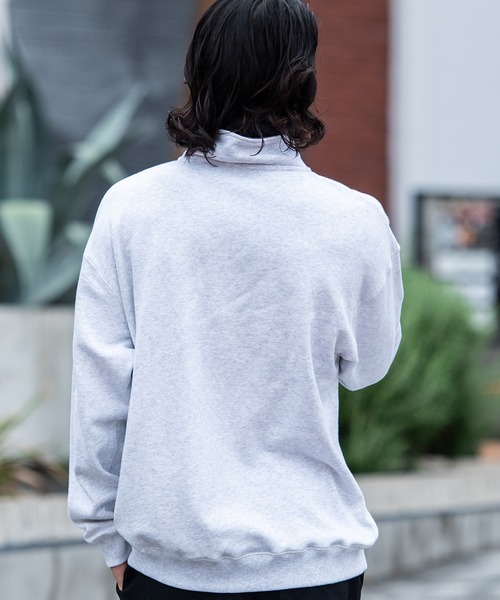 Dickies(ディッキーズ)の「『Dickies/ディッキーズ』裏起毛ハーフZIP 長袖PO(スウェット・メンズ・チャコールグレー/アッシュグレー/ブラック・LL/M/L)」の7枚目の写真