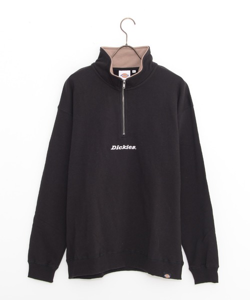 セール】『Dickies/ディッキーズ』裏起毛ハーフZIP 長袖PO（スウェット