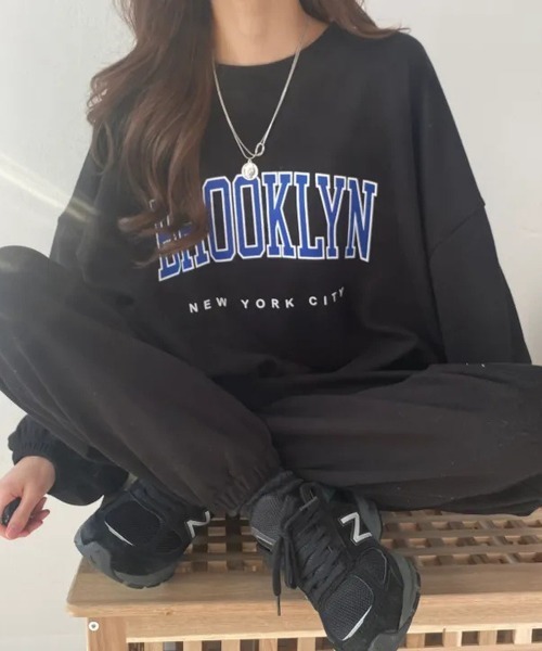 NEW GENTLEMAN(ニュージェントルマン)の「【2点SET】BROOKLYN セットアップ トレーナー&パンツ(スウェット・レディース・ライトグレー/グリーン/ブラック/グレー・M/L/XL)」の14枚目の写真