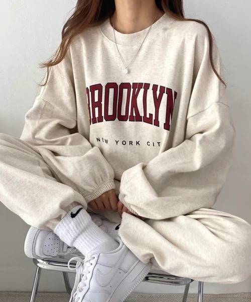 NEW GENTLEMAN(ニュージェントルマン)の「【2点SET】BROOKLYN セットアップ トレーナー&パンツ(スウェット・レディース・ライトグレー/グリーン/ブラック/グレー・M/L/XL)」の20枚目の写真