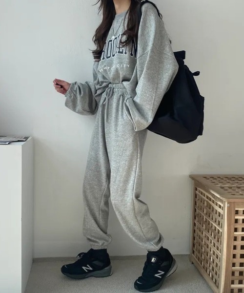 NEW GENTLEMAN(ニュージェントルマン)の「【2点SET】BROOKLYN セットアップ トレーナー&パンツ(スウェット・レディース・ライトグレー/グリーン/ブラック/グレー・M/L/XL)」の22枚目の写真