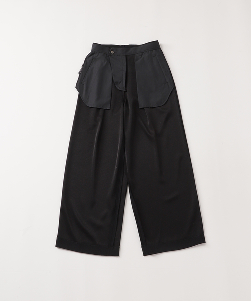 Spick & Span（スピックアンドスパン）の「《追加》シルキードレープ2タックワイドパンツ（スラックス・レディース・チャコールグレー/ブラック・34/36/38/40）」の22枚目の写真