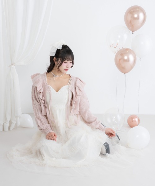 セール】チュールフリルドールティアートキャミワンピース（ワンピース