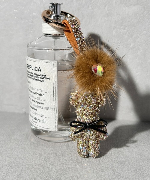 【セール】３-11D11 キラキラ ビジューベア チャーム キーリング（チャーム）｜CALIFORNIA OUTFITTERS（カリフォルニア アウトフィッターズ）