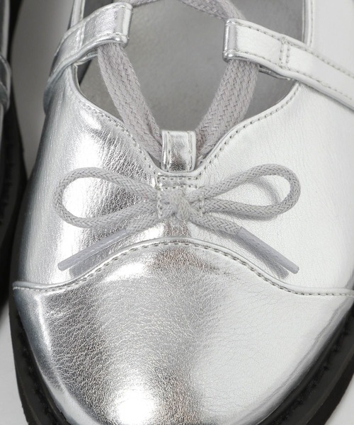 niko and...（ニコアンド）の「オリジナルギリーロングレースシューズ（バレエシューズ・レディース・グレー/ブラック・LARGE/MEDIUM）」の12枚目の写真