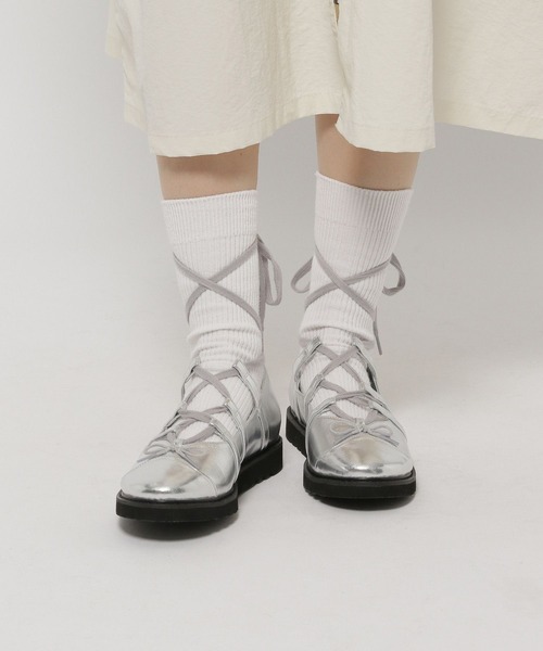 niko and...（ニコアンド）の「オリジナルギリーロングレースシューズ（バレエシューズ・レディース・グレー/ブラック・LARGE/MEDIUM）」の20枚目の写真