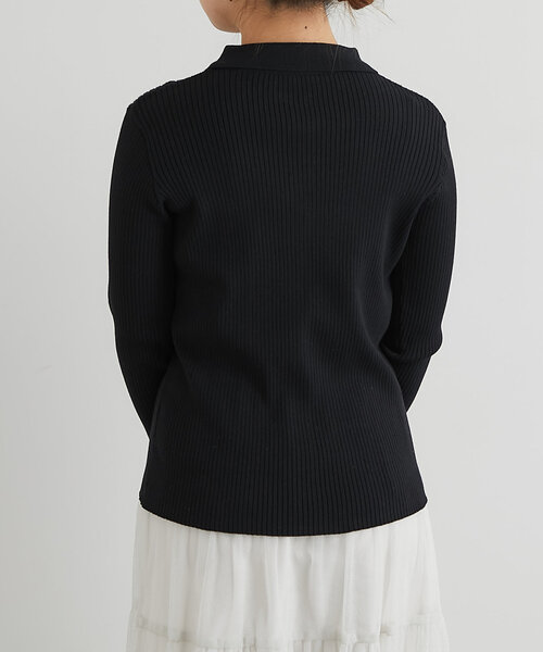 un dix cors（アンディコール）の「襟付きリブカーディガン（カーディガン/ボレロ・レディース・レッド/グレー/ブラック・FREE）」の7枚目の写真