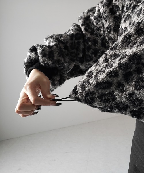 me+em select（ミームセレクト）の「※※【 ２WAY 】レオパードショートボアプルオーバー ／ 2WAY reopard short boa pullover（その他トップス・レディース・ブラック/ブラウン・FREE）」の10枚目の写真