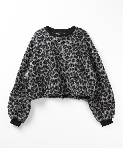 me+em select（ミームセレクト）の「※※【 ２WAY 】レオパードショートボアプルオーバー ／ 2WAY reopard short boa pullover（その他トップス・レディース・ブラック/ブラウン・FREE）」の3枚目の写真