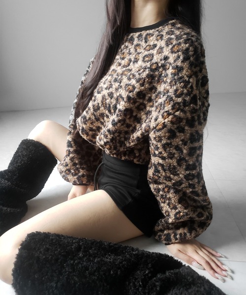 2WAY 】レオパードショートボアプルオーバー ／ 2WAY reopard short
