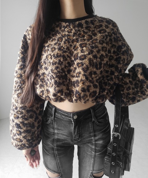 2WAY 】レオパードショートボアプルオーバー ／ 2WAY reopard short