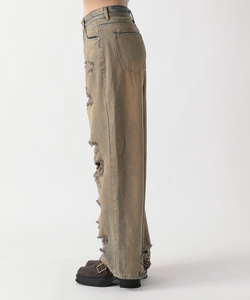 FOREVER 21（フォーエバー トゥエンティーワン）の「【2025SS】オーバーダイスーパーダメージデニム（デニムパンツ・レディース・ブルー・MEDIUM/LARGE）」の11枚目の写真