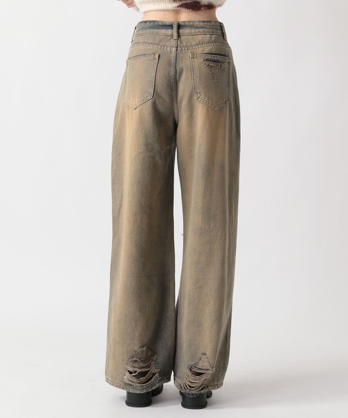 FOREVER 21（フォーエバー トゥエンティーワン）の「【2025SS】オーバーダイスーパーダメージデニム（デニムパンツ・レディース・ブルー・MEDIUM/LARGE）」の12枚目の写真