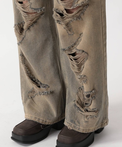 FOREVER 21（フォーエバー トゥエンティーワン）の「【2025SS】オーバーダイスーパーダメージデニム（デニムパンツ・レディース・ブルー・MEDIUM/LARGE）」の16枚目の写真