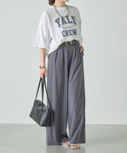 SHENERY（シーナリー）の「【GOOD ROCK SPEED】college Tee（Tシャツ/カットソー・レディース・ホワイト/チャコールグレー・FREE）」の11枚目の写真