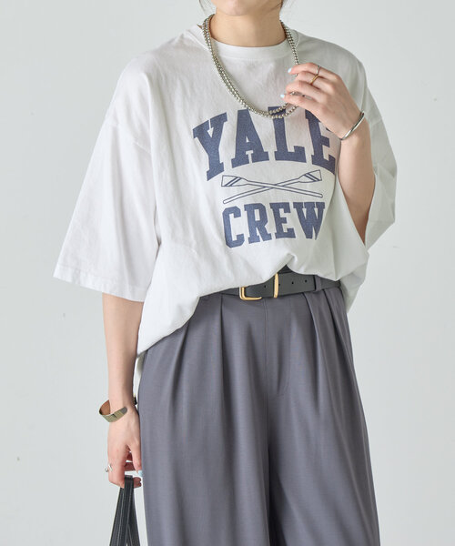 SHENERY（シーナリー）の「【GOOD ROCK SPEED】college Tee（Tシャツ/カットソー・レディース・ホワイト/チャコールグレー・FREE）」の12枚目の写真