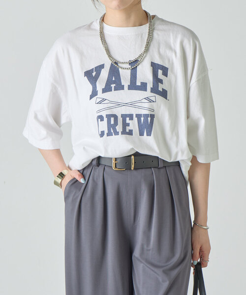 SHENERY（シーナリー）の「【GOOD ROCK SPEED】college Tee（Tシャツ/カットソー・レディース・ホワイト/チャコールグレー・FREE）」の13枚目の写真