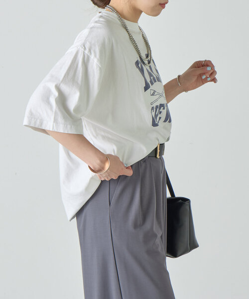 SHENERY（シーナリー）の「【GOOD ROCK SPEED】college Tee（Tシャツ/カットソー・レディース・ホワイト/チャコールグレー・FREE）」の18枚目の写真