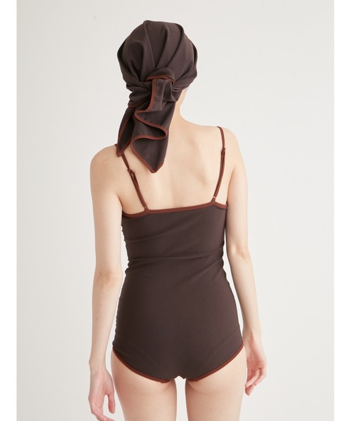 emmi(エミ)の「スカーフ付きスイムウェア(水着・レディース・キャメル/ダークブラウン・0/1)」の11枚目の写真