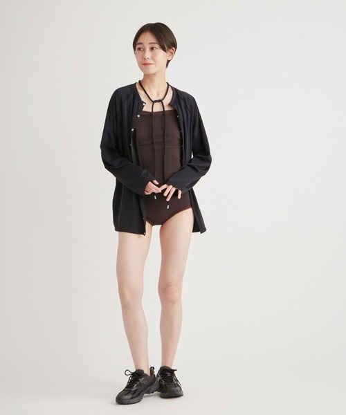 emmi(エミ)の「スカーフ付きスイムウェア(水着・レディース・キャメル/ダークブラウン・0/1)」の17枚目の写真