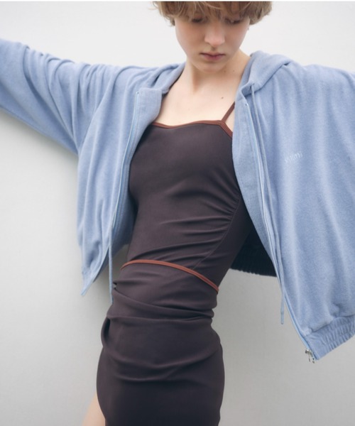 emmi(エミ)の「スカーフ付きスイムウェア(水着・レディース・キャメル/ダークブラウン・0/1)」の5枚目の写真