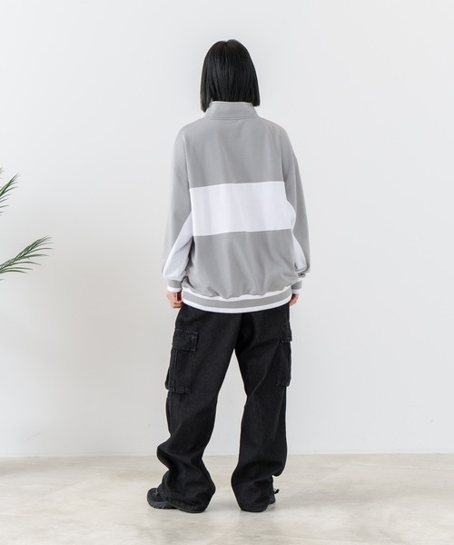 UNIIT（ユニット）の「【Reebok/リーボック】裏毛 ロゴ 切替リブライン ハーフジッププルオーバー スウェット（スウェット・メンズ・ブラック/ダークブルー/グレー・MEDIUM/LARGE/X-LARGE）」の17枚目の写真