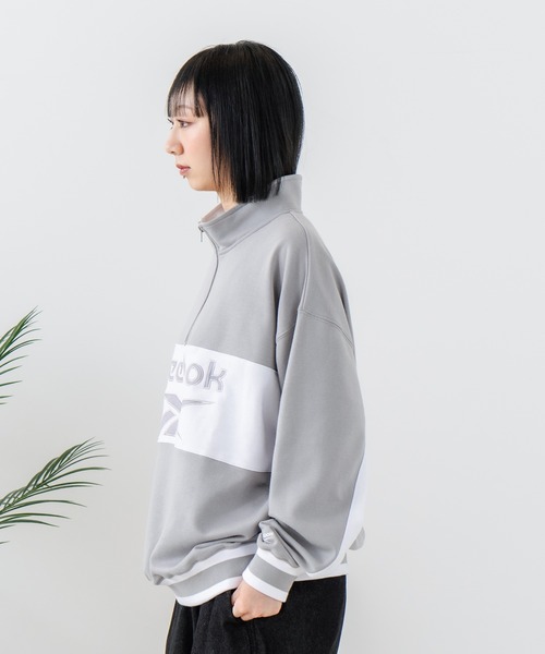 UNIIT（ユニット）の「【Reebok/リーボック】裏毛 ロゴ 切替リブライン ハーフジッププルオーバー スウェット（スウェット・メンズ・ブラック/ダークブルー/グレー・MEDIUM/LARGE/X-LARGE）」の20枚目の写真
