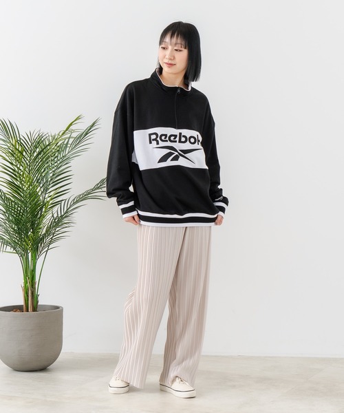 UNIIT（ユニット）の「【Reebok/リーボック】裏毛 ロゴ 切替リブライン ハーフジッププルオーバー スウェット（スウェット・メンズ・ブラック/ダークブルー/グレー・MEDIUM/LARGE/X-LARGE）」の6枚目の写真