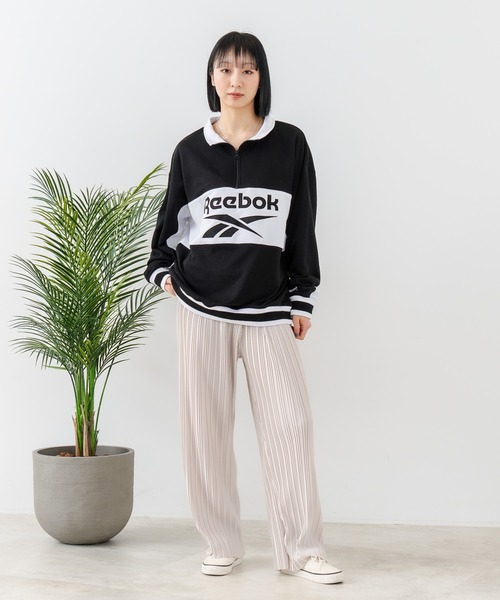 UNIIT（ユニット）の「【Reebok/リーボック】裏毛 ロゴ 切替リブライン ハーフジッププルオーバー スウェット（スウェット・メンズ・ブラック/ダークブルー/グレー・MEDIUM/LARGE/X-LARGE）」の7枚目の写真
