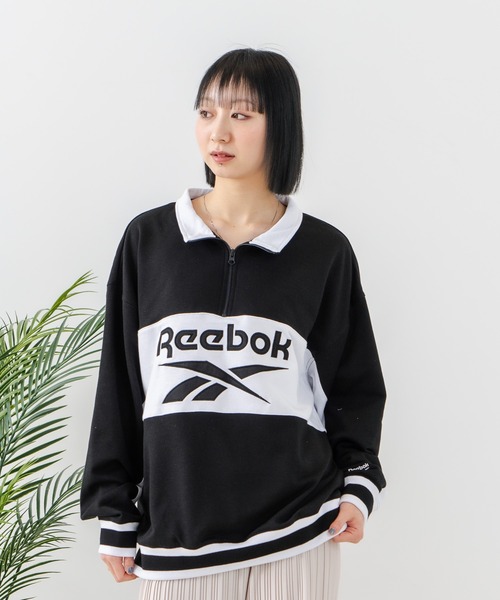 UNIIT（ユニット）の「【Reebok/リーボック】裏毛 ロゴ 切替リブライン ハーフジッププルオーバー スウェット（スウェット・メンズ・ブラック/ダークブルー/グレー・MEDIUM/LARGE/X-LARGE）」の8枚目の写真