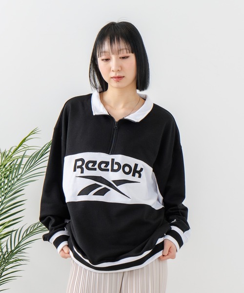UNIIT（ユニット）の「【Reebok/リーボック】裏毛 ロゴ 切替リブライン ハーフジッププルオーバー スウェット（スウェット・メンズ・ブラック/ダークブルー/グレー・MEDIUM/LARGE/X-LARGE）」の9枚目の写真