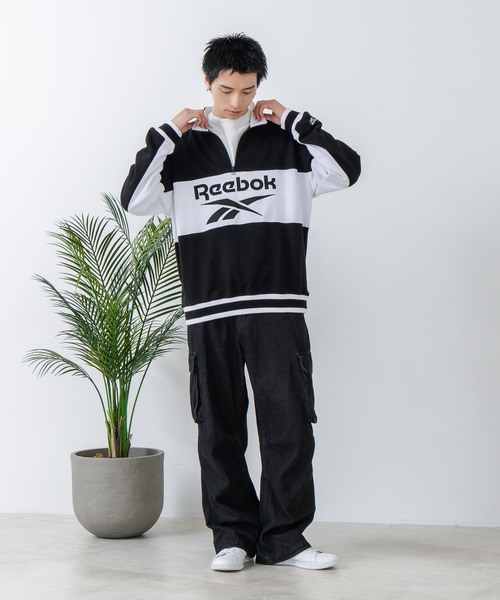 UNIIT（ユニット）の「【Reebok/リーボック】裏毛 ロゴ 切替リブライン ハーフジッププルオーバー スウェット（スウェット・メンズ・ブラック/ダークブルー/グレー・MEDIUM/LARGE/X-LARGE）」の10枚目の写真
