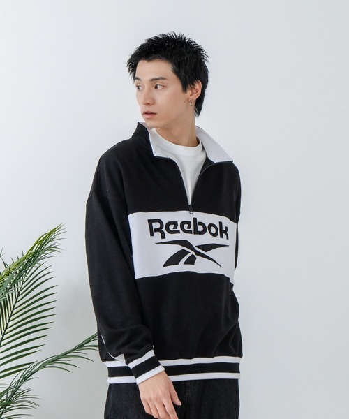 UNIIT（ユニット）の「【Reebok/リーボック】裏毛 ロゴ 切替リブライン ハーフジッププルオーバー スウェット（スウェット・メンズ・ブラック/ダークブルー/グレー・MEDIUM/LARGE/X-LARGE）」の13枚目の写真