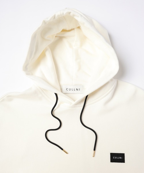 CULLNI（クルニ）の「French Terry Embroidery Patch Hoodie（パーカー・メンズ・ブラック/スモーキーグリーン系/ブルーグリーン/ライトパープル/ホワイト・0/1/2）」の18枚目の写真
