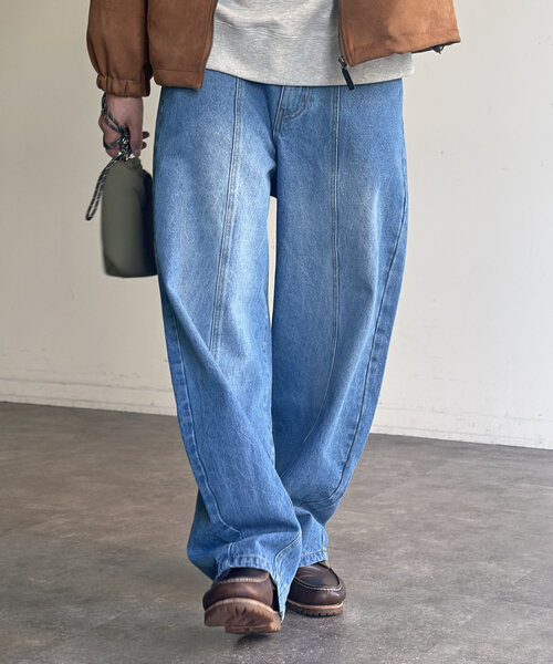 CPCM（シーピーシーエム）の「センターシームカーブデニムパンツ（デニムパンツ・レディース・ブラック/ネイビー/インディゴブルー・SMALL/MEDIUM/LARGE）」の10枚目の写真