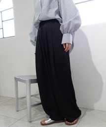 CORNERS | ワッシャーサテンダブルタックパンツ(その他パンツ)