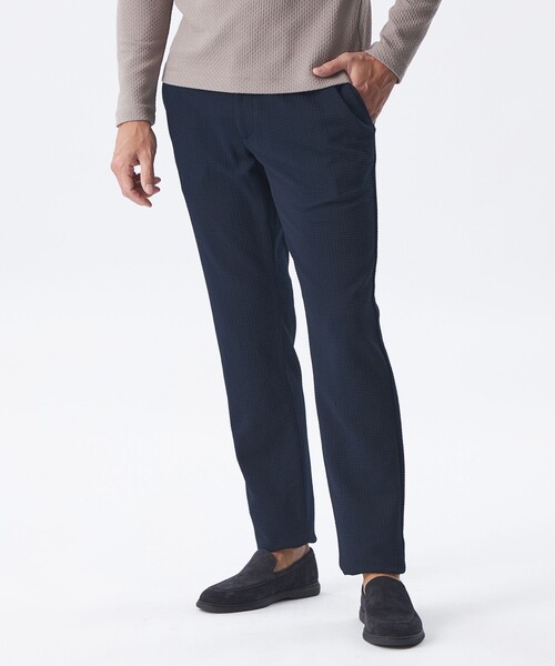 EPOCA UOMO(エポカウォモ)の「*Safari5月号掲載*ウェーブワッフルパンツ(その他パンツ・メンズ・ライトグレー/ダークネイビー/ブラック・48/46)」の1枚目の写真