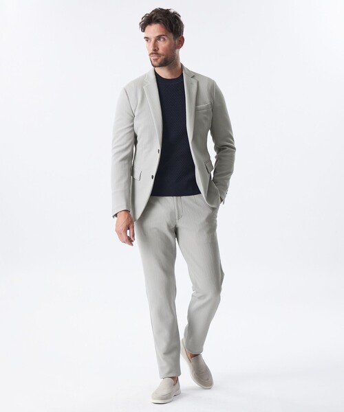 EPOCA UOMO(エポカウォモ)の「*Safari5月号掲載*ウェーブワッフルパンツ(その他パンツ・メンズ・ライトグレー/ダークネイビー/ブラック・48/46)」の9枚目の写真