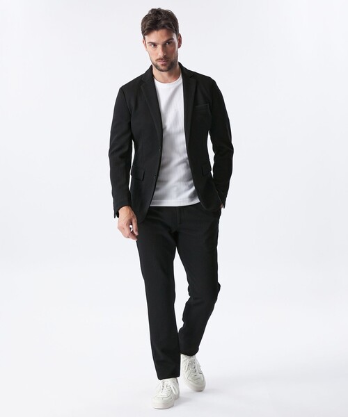 EPOCA UOMO(エポカウォモ)の「*Safari5月号掲載*ウェーブワッフルパンツ(その他パンツ・メンズ・ライトグレー/ダークネイビー/ブラック・48/46)」の11枚目の写真