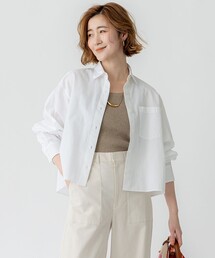 【洗える】CANCLINI クロップド テントライン シャツ