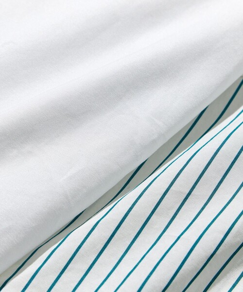 23区 L(ニジュウサンクオオキイサイズ)の「【洗える】CANCLINI クロップド テントライン シャツ(シャツ/ブラウス・レディース・ホワイト系/オレンジ系1/スカイブルー系1/スカイブルー系/ホワイト系1・44/48)」の14枚目の写真
