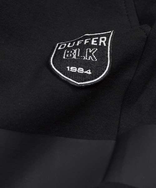 The DUFFER of ST.GEORGE（ザダファーオブセントジョージ）の「〔BLACK LABEL〕"SORONA" ATHLETIC SLIM PANTS：セットアップ ダンボールニット スリムパンツ（スウェットパンツ・メンズ・ブラック/ブラック系その他/グレイッシュベージュ・SMALL/MEDIUM/LARGE/X-LARGE）」の22枚目の写真