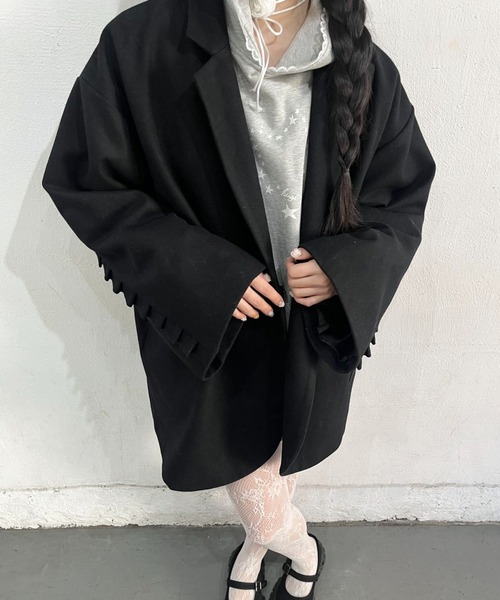 コムデギャルソンCOMME des GARCONS ウール混紡脇開きバック
