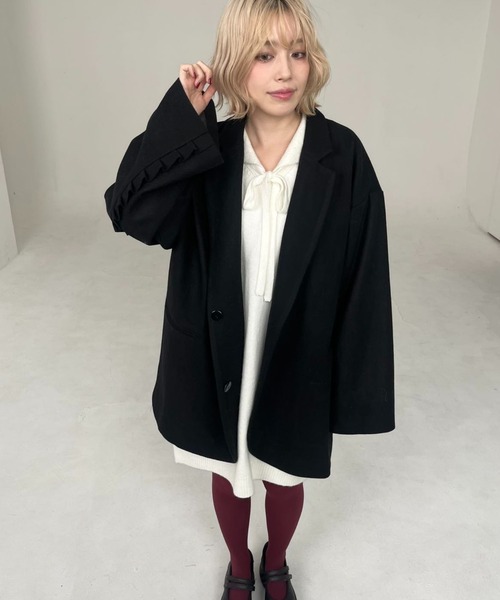 UNTITLED ステンカラーフリルスリーブコート UNTITLED ステンカラーフリルスリーブコート