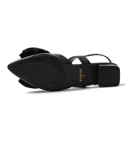 WEGO（ウィゴー）の「WEGO/【25年春夏新作】ダブルリボンポインテッドシューズ（パンプス・レディース・ブラウン/ブラック・MEDIUM/LARGE）」の11枚目の写真