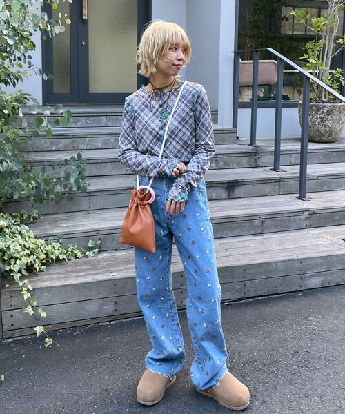 HELLO.SANFRANCISCO（ハローサンフランシスコ）の「【HELLO.SANFRANCISCO/ハローサンフランシスコ】チェックチュールトップス（Tシャツ/カットソー・レディース・ブルー/グレー/オレンジ/レッド/ブルー系その他・ONE SIZE）」の12枚目の写真