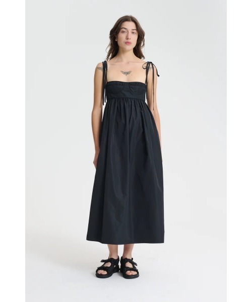 CECILIE BAHNSEN（セシリー バンセン）の「RALETTE DRESS WITH GATHERED SKIRT（ドレス・レディース・ブラック・6/8）」の2枚目の写真