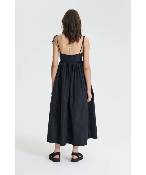 CECILIE BAHNSEN（セシリー バンセン）の「RALETTE DRESS WITH GATHERED SKIRT（ドレス・レディース・ブラック・6/8）」の3枚目の写真