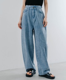 【refinedworks】 硫化染め した キャンパス生地 の カーブパンツ