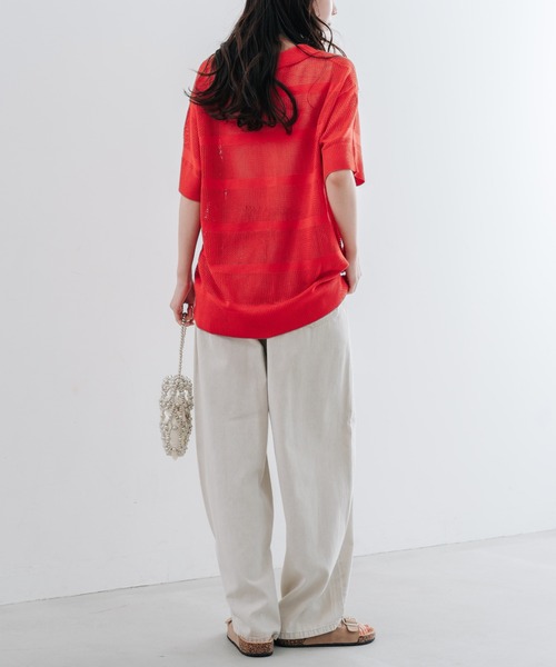 refinedworks（リファインドワークス）の「【refinedworks】 硫化染め した キャンパス生地 の カーブパンツ（その他パンツ・レディース・グレイッシュベージュ/ブルー・FREE）」の12枚目の写真